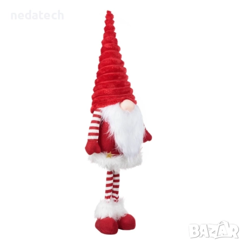 Гном с червена шапка и райе, 55 см, снимка 2 - Декорация за дома - 52293088