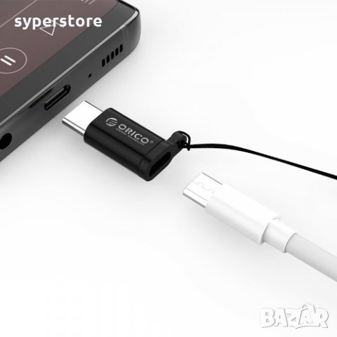 Преходник Адаптер от Micro USB Женски към USB 3.1 Type-C Мъжки Orico CBTMT01-SV-BP Adapter Micro USB, снимка 4 - USB кабели - 35490171