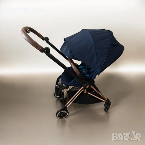 Cybex Mios 2-в-1 Детска количка Nautical Blue с шаси Rosegold, снимка 7 - Детски колички - 54247042