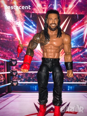 Екшън фигура WWE Roman Reigns Роман Рейнс ELITE SERIES Bloodline mattel figure елит, снимка 12 - Колекции - 48384867