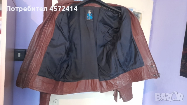 Дамско кожено яке с ресни, естествена кожа. М - L, снимка 3 - Якета - 51456496