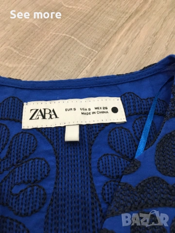 ZARA рокля с бродерии S, снимка 6 - Рокли - 54183607