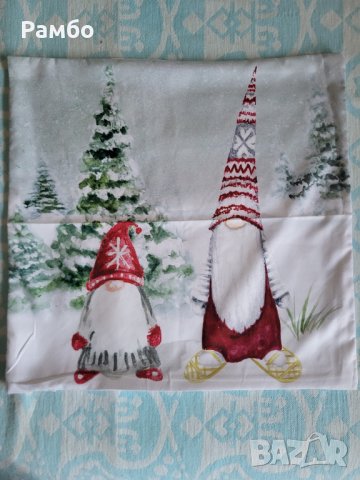 Коледна калъфка за възглавница-Полиестерна  с коледни мотиви., снимка 8 - Декорация за дома - 42169923