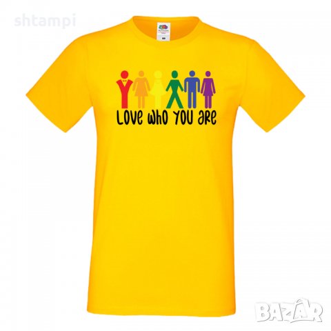 Мъжка тениска Love Who You Are Прайд,Празник.Повод,Изненада, снимка 8 - Тениски - 37103290