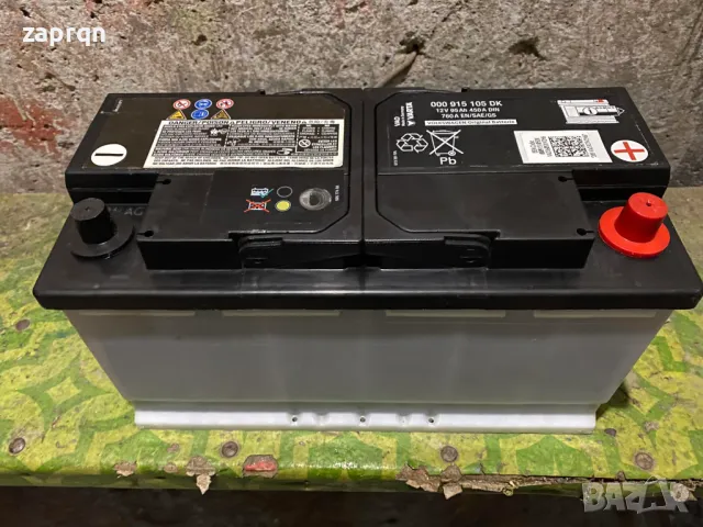 Почти нов акумулатор оригинален на VW/Audi 95ам/ч 760 А Варта/Varta с гаранция 