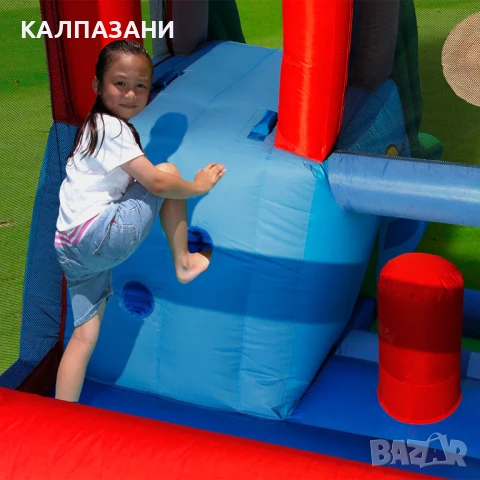 HAPPY HOP Игрален център къща с пързалка и топки 455x330x265 9515, снимка 14 - Надуваеми играчки - 50446973