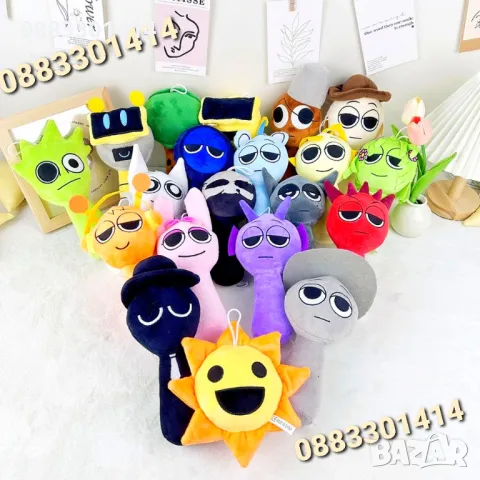Sprunki Плюшени играчки Спрънки , снимка 9 - Плюшени играчки - 48755448