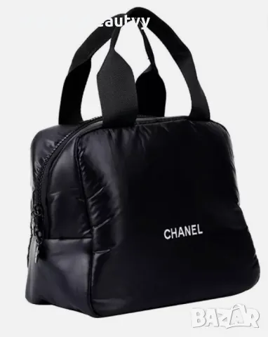 Chanel Mini Boston,козметична чанта, Чанта за грим с дръжки, несесер, снимка 2 - Чанти - 49121108