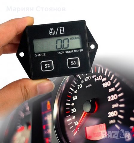 Моточасовник оборотомер тахометър Мото часовник брояч на часове, снимка 2 - Аксесоари и консумативи - 28981889