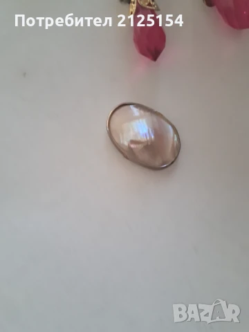 Старо украшение ,медальон от седеф ., снимка 3 - Колиета, медальони, синджири - 50739536