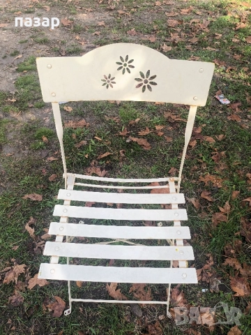 Маса с два стола метален комплект сгъваем, снимка 2 - Други стоки за дома - 52243360