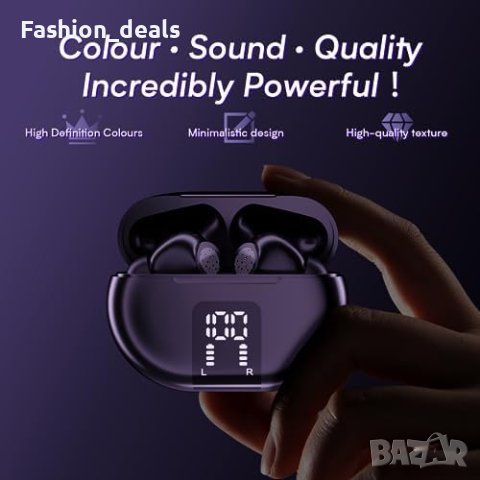 Нови Безжични Bluetooth 5.3 слушалки HiFi Звук, IP7 Водоустойчиви, снимка 7 - Bluetooth слушалки - 42714696