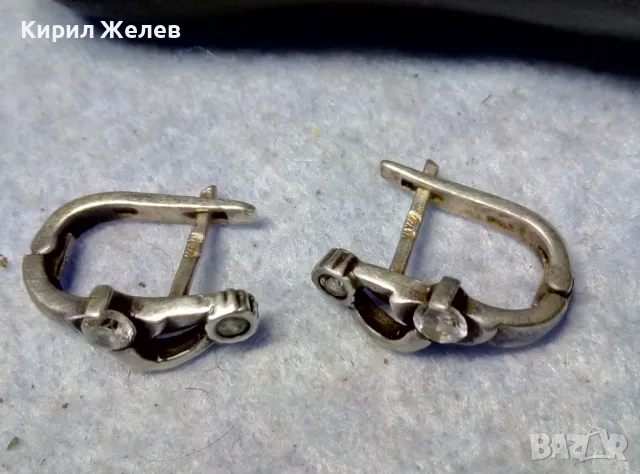 ПРЕКРАСНИ СКЪПОЦЕННИ АНГЛИЙСКИ СРЕБЪРНИ ОБЕЦИ СРЕБРО 925 с БЛЕСТЯЩИ ФАСЕТИРАНИ ЦИРКОНИ 48252, снимка 9 - Обеци - 49601470