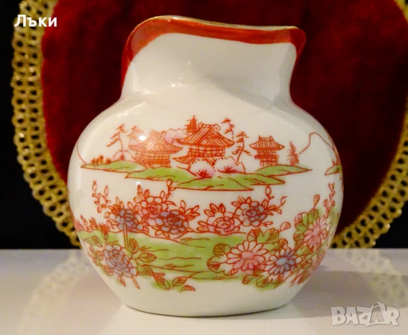 Каничка за мляко японски порцелан,злато. , снимка 2 - Антикварни и старинни предмети - 51216113