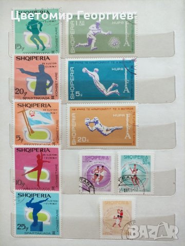 Класьор с марки спорт 250бр., снимка 3 - Филателия - 33881421