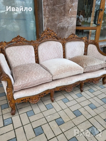 Италианска барокова холна гарнитура , снимка 8 - Дивани и мека мебел - 53217794