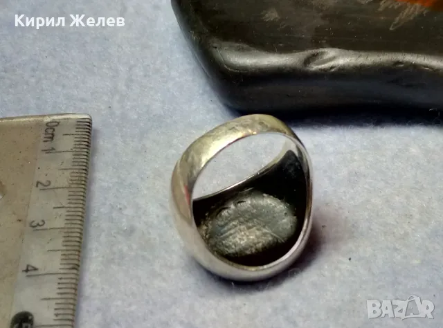 РОЗЕТАТА от ПЛИСКА със ЗНАКА на РОДА ДУЛО Авторски СРЕБЪРЕН ПРЪСТЕН СРЕБРО 925 АРТ ИЗРАБОТКА 13665, снимка 12 - Пръстени - 49917815