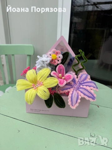 Ръчно изработен букет за всеки повод, снимка 12 - Изкуствени цветя - 54140239