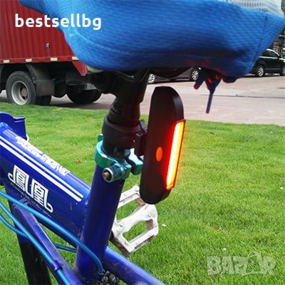 Силни LED задни светлини за велосипед стоп на батерии колело колоезден, снимка 3 - Аксесоари за велосипеди - 29116596