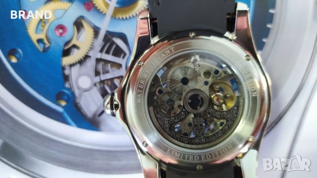 Мъжки масивен часовник CORUM BUBBLE 47mm Skeleton механичен клас 5А+, снимка 12 - Мъжки - 31464760