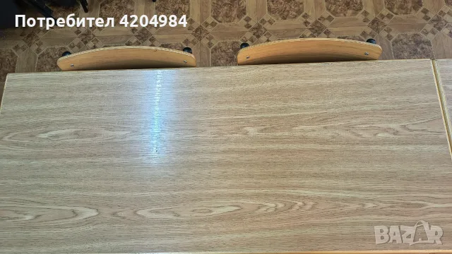 Комплект чин от дърво с два стола от дърво, снимка 2 - Бюра - 56020305