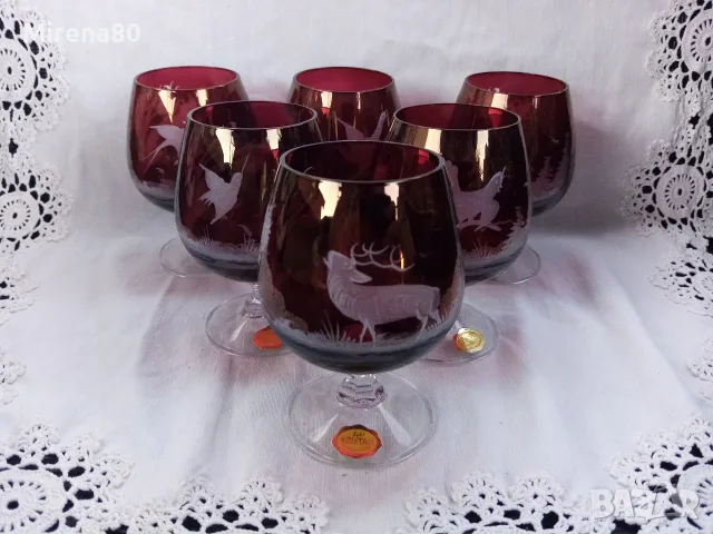 * Egermann * - винтидж кристален сервиз за коняк НОВ ! 