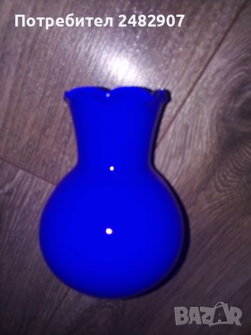 Малка синя ваза, снимка 4 - Вази - 37631800