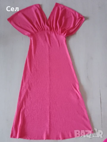 Дълга розова рокля С, снимка 1