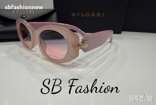 Bvlgari розови очила с лого, снимка 6 - Слънчеви и диоптрични очила - 53912432