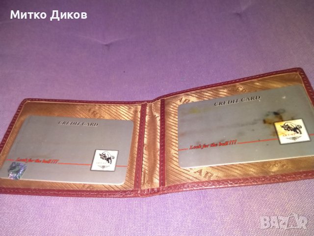 Калъвче марково на Арт за карти документи естествена кожа 108х81мм, снимка 3 - Портфейли, портмонета - 39363212