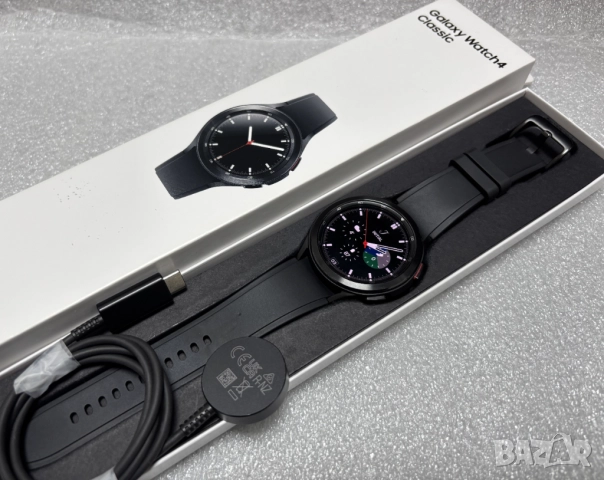 Перфектен! Смарт Часовник Samsung Galaxy Watch 4 Classic 46mm R890 - Black, снимка 16 - Смарт часовници - 52304158