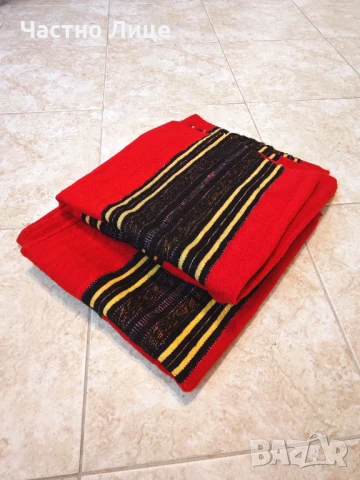 Две Старини Царски Вълнени Ръчно Тъкани Хърцойски Черги от 1930те години, снимка 4 - Антикварни и старинни предмети - 51379975