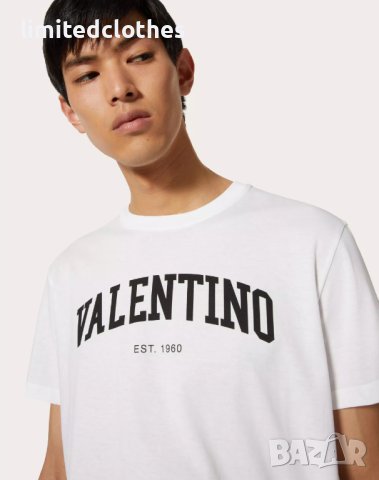 VALENTINO White Logo Print Мъжка Тениска size M (S) и XXL (XL), снимка 1 - Тениски - 40315318