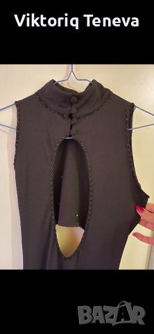 Дамска рокля с камъни 38 размер, снимка 3 - Рокли - 44307559