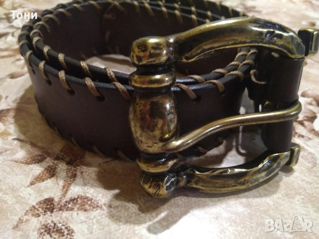 ATRIUM Оригинал Винтидж Нов Дамски Италиански Колан от Естествена Кожа 100см, снимка 2 - Колани - 52656898