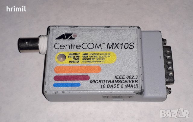 CentreCOM MX10 IEEE 802.3 Microtransceiver 10 BASE 2, снимка 1 - Други - 31425172