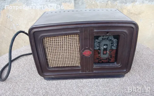 Радио Graetz старо немско радио много рядко съхранено и със запазен външен вид .Всичко е оригинално., снимка 5 - Други - 47855710