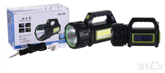Фенер HEL T95, соларно зареждане, 10W , снимка 5 - Къмпинг осветление - 53041736