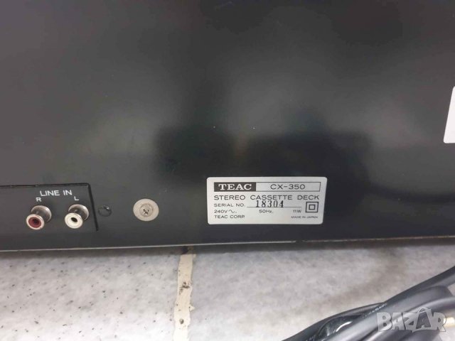 Stereo Cassette deck Касетен дек TEAC CX-350 В идеално състояние, работи отлично. Made in Japan С кн, снимка 7 - Декове - 37825353