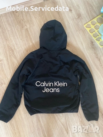 Calvin Klein Jeans Stacked Logo Windbreaker – Мъжко ветроустойчиво яке, размер S, снимка 5 - Спортни дрехи, екипи - 54084278