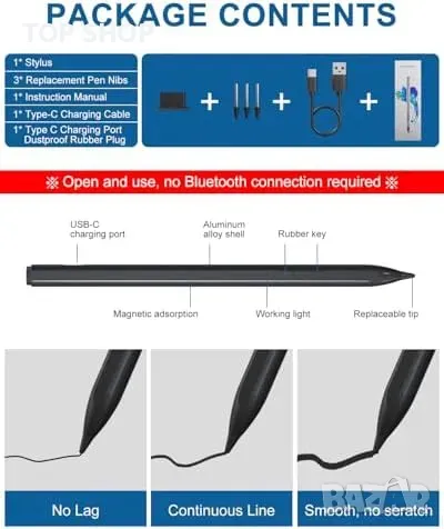 Нов Сензитивен стилус за рисуване писане Chromebook Amazon Fire Max 11, снимка 5 - Друга електроника - 49567127
