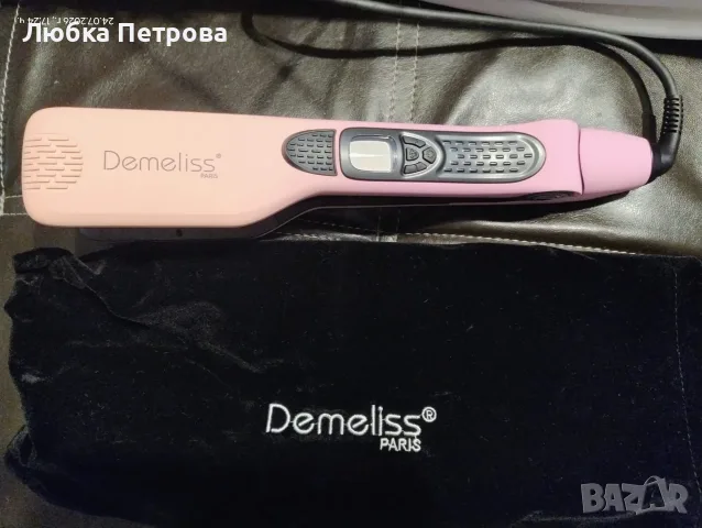 Преса за коса с пара Demeliss Titanium, снимка 3 - Преси за коса - 55320442