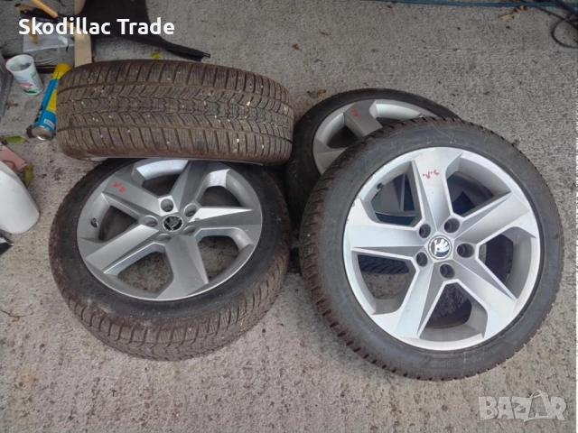 Оригинални алуминиеви джанти за Шкода/Skoda Октавия/Octavia VRS 17" Dorado+гуми, снимка 3 - Гуми и джанти - 52132924