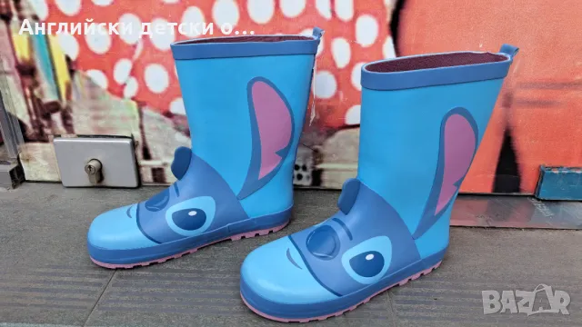 Английски детски гумени ботуши-Stitch, снимка 4 - Детски боти и ботуши - 50322222