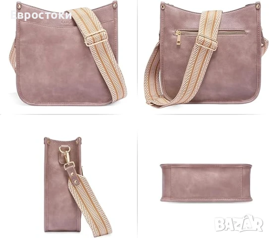 CLUCI Vegen Дамска чанта за рамо Cluci, чанта от изкуствена кожа, модерна чанта с 2 регулируеми каиш, снимка 3 - Чанти - 50704276