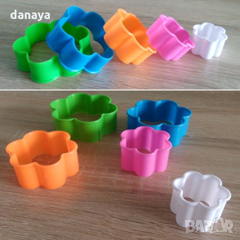 573 Формички за сладки цвете резци за тесто бисквити курабии 5бр в комплект, снимка 5 - Форми - 35105892