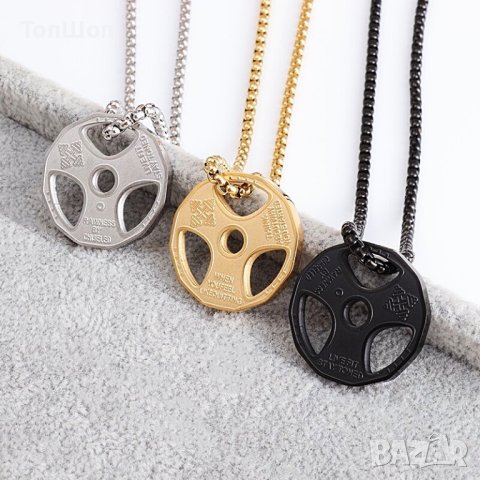 Фитнес колие диск с тежести - 3 модела, снимка 2 - Колиета, медальони, синджири - 42261439