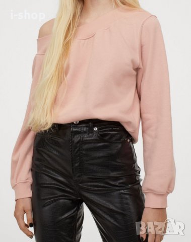 Розова Блуза С Паднало Рамо, снимка 1
