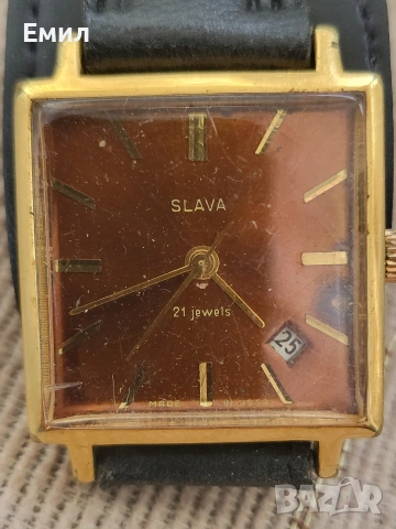 Колекционерски часовник СЛАВА квадрат AU 20, снимка 2 - Колекции - 31451150