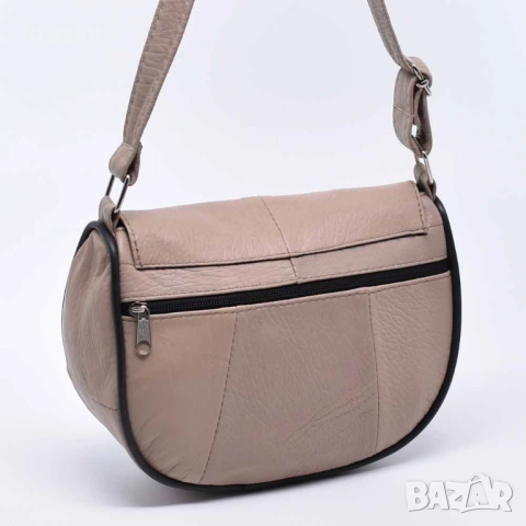 НОВА страхотна малка дамска чанта от естествена кожа с дълга дръжка за през рамо, снимка 2 - Чанти - 52851345